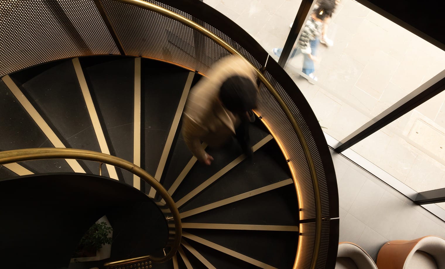 The entrance stairway at Salted Egg Melbourne